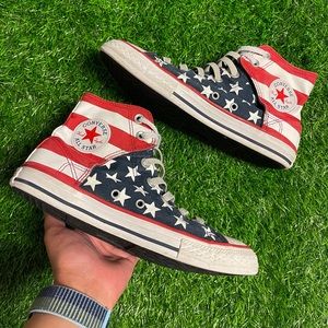 Converse All Star Chuck Taylor American Flag Shoes Women's Size 5.5